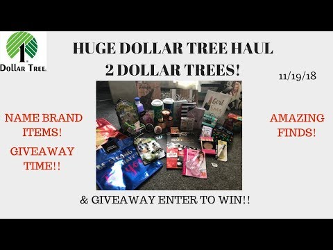 Huge Dollar Tree 🌳 Haul & Giveaway~2 Different Dollar Trees~All NEW Amazing Finds ❤️ Video