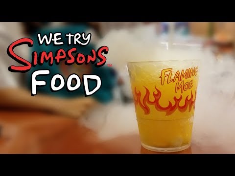 WE TRY SIMPSON'S FOOD Video