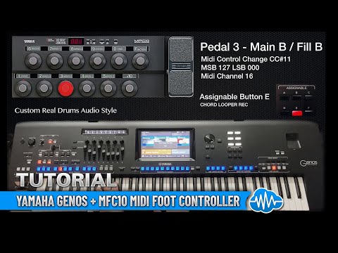 YAMAHA GENOS + MFC10 MIDI FOOT CONTROLLER | Demo