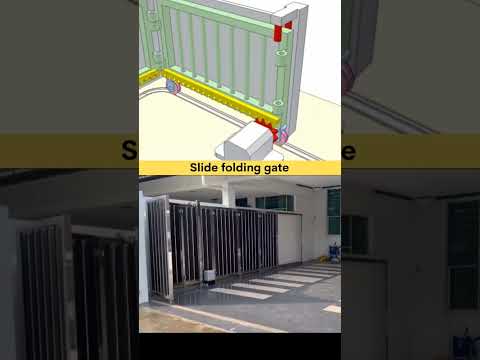 Slide Folding Gate 📌 #3dprinting #cad #engineering #fabrication #designing #manufacturing #door #3d