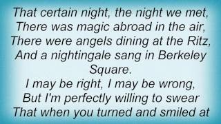 Rod Stewart - A Nightingale Sang In Berkeley Square Lyrics