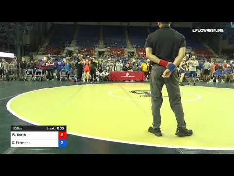 106 Lbs Cons 16 2 Will Korth Utah Vs Charlie Farmer Illinois