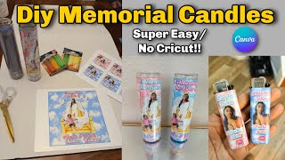 DIY MEMORIAL CANDLES & LIGHTERS/ CELEBRATION OF LIFE/ FUNERAL DECOR IDEAS/ GIVEAWAY!!