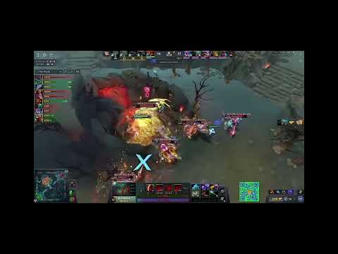 Dota2 Roshpit moment - SMG vs Boom id - ember get Aegis - 1 vs 5