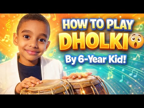 Learn Dholki by a 6-Year-Old | Punjabi Dholki Basics | Saharsh Vocals