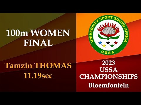 Tamzin THOMAS  - 100m Women Final 11.19s - 2023 USSA Championships, Bloemfontein
