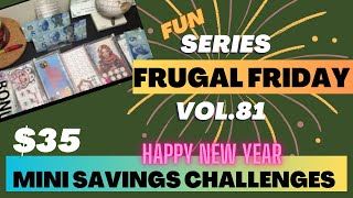 HAPPY NEW YEAR! Frugal Friday Vol 81🎉| Cash Stuffing Mini Savings Challenges