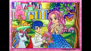 Cara menggambar putri duyung - 123Vid