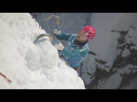 Thomas Gehrlein at Qualifying Day 1 for UIAA Ice Climbing North American Championships 2022 in Ouray