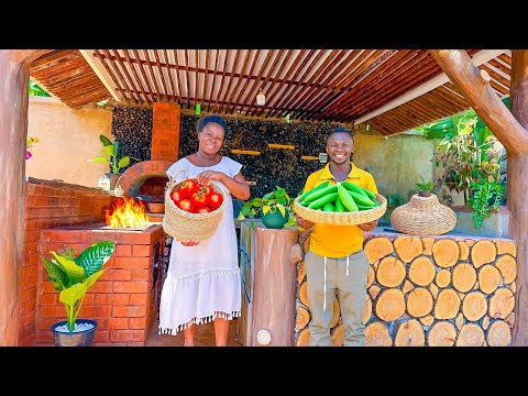 Unbelievable Bountiful Harvest 🌱 | Landscaping Our Dream Home in African village & Cooking over fire