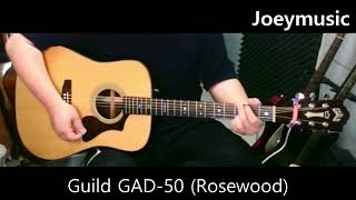Video thumbnail for Guild GAD-50 (Rosewood) vs Guild D-120 (Mahogany) by Joeymusic