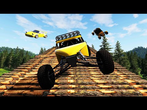 Cars VS Log Bridge | BeamNG.Drive