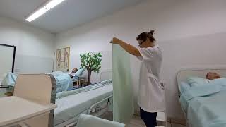 Técnica de arrumação de leito ( Cama fechada, aberta e operado)