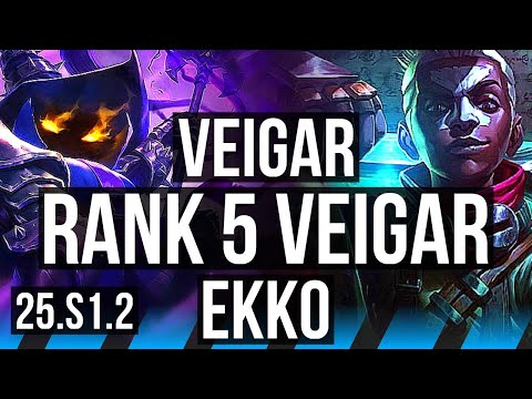 VEIGAR vs EKKO (MID) | Rank 5 Veigar | KR Grandmaster | 25.S1.2