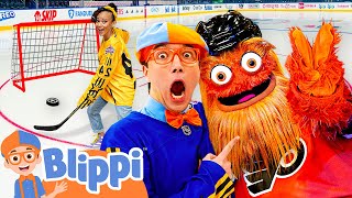 Blippi and Meekah's NHL Mascot Hockey Games! | Blippi and Gritty! | Educational Videos for Kids
