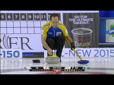 Gushue (NL) vs. Koe (AB) - 2015 Tim Hortons Brier - Draw 12