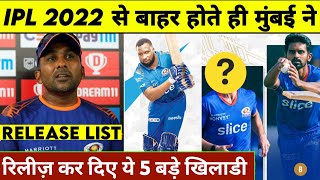 Mumbai Indians Released These 5 Big Players Before IPL 2023 | MI Release Players List