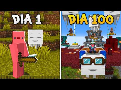 Sobreviví 100 DÍAS con el HAPPY GHAST en MINECRAFT HARDCORE