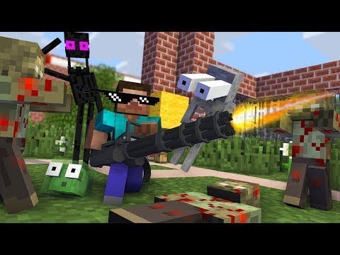 Monster School : FUNNY ZOMBIE APOCALYPSE CHALLENGE - Minecraft Animation