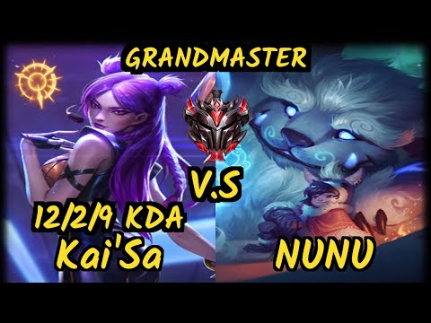 Minerva (KAI'SA) vs NUNU & WILLUMP - 12/2/9 KDA JUNGLE GAMEPLAY - BR Ranked GRANDMASTER