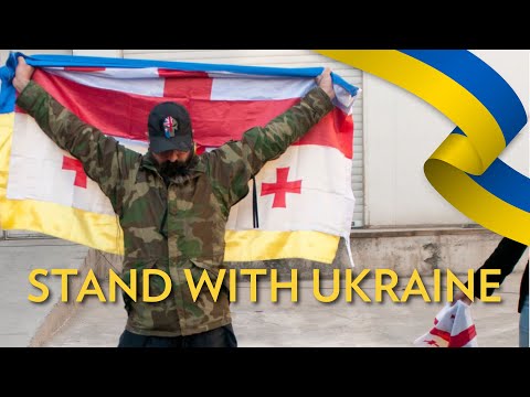 Support for Ukraine - Georgian performance | ой у лузі червона калина | Oy u luzi chervona kalyna