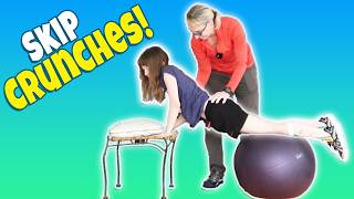 Weak Core? Not Your Boring Abs Exercise 👧🏻🟣 | Exercise Ball Activities #35
