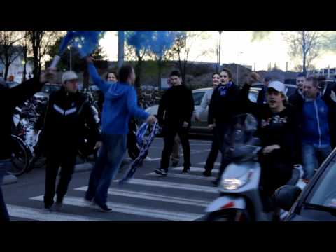 Supporters bij Stadion FC Zwolle. Afscheid van Tobias van Laarhoven. 27-04-2012