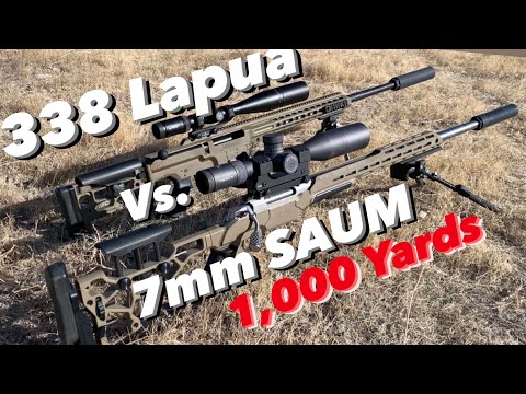 338 Lapua vs 7mm SAUM 1,000 Yards! OSS suppressors ELR & Magnum Ti