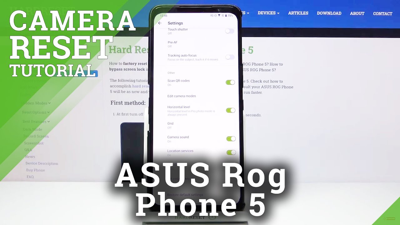 How to Reset Camera on ASUS ROG Phone 5 – Camera Configuration