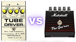 Video thumbnail for Chandler Tube Driver vs Marshall Guv'nor ( Plexi / JCM 800 Tones ) by Hollywood Rare Guitars