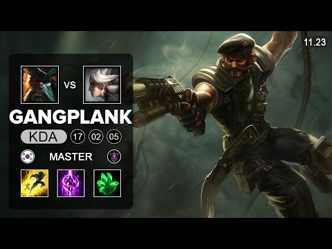 Gangplank Top vs Camille - KR Master - PreSeason 12 Patch 11.23