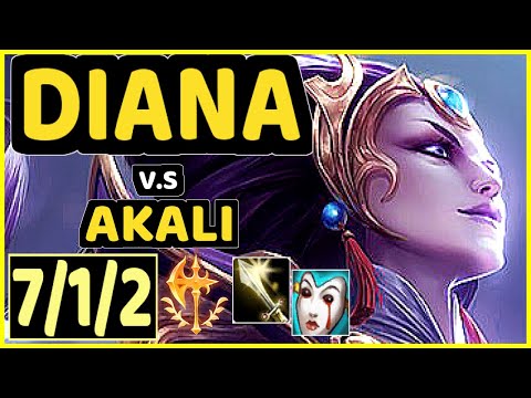 POBELTER (DIANA) vs AKALI - 7/1/2 KDA MID GAMEPLAY - NA Ranked GRANDMASTER