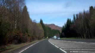 preview picture of video 'May Morning Drive North On A9 Road To Dunkeld Highland Perthshire Scotland'