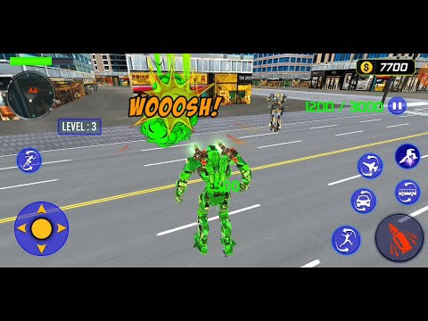 Army Bus Robot Transform Wars    Air jet robot game