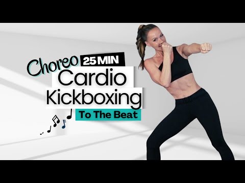 25 Min Cardio Kickboxing Workout to Burn Calories and Have Fun - No Equipment, Super Sweaty!