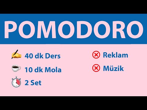 Pomodoro Tekniği - 40 dk Ders 10 dk Mola (2 Set) - Reklamsız - Müziksiz