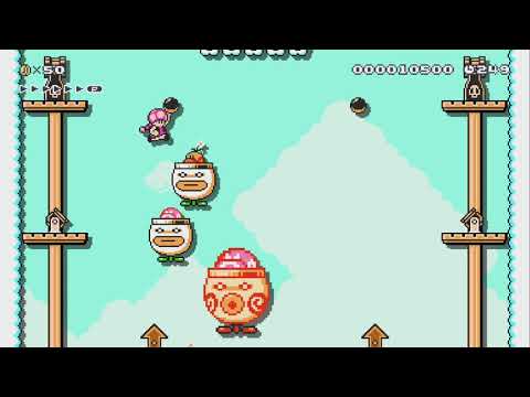 Snowy Mushroom Gorge by Keviaar ~ World Record! - Super Mario Maker 2 - No Commentary 1bx