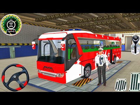 New Police Bus Driving Simulator Game Cop Bus Games Prisoner Transporter 2025 Android Gameplay