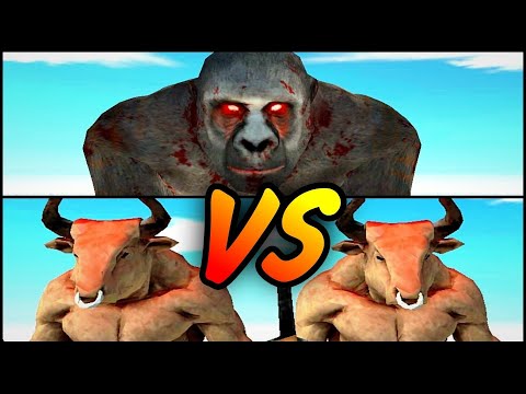 CRAZY GORO vs TWO MINOTAURS - Animal Revolt Battle Simulator