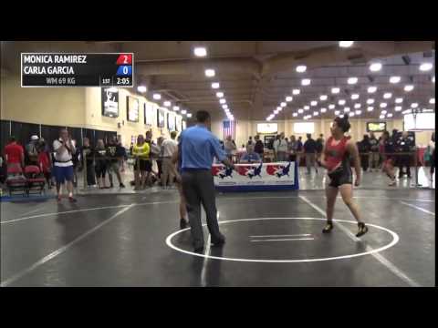 69 kg R1 - Monica Ramirez (Lindenwood) vs Carla Garcia (Missouri Valley WC)
