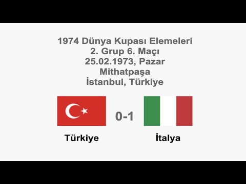 Turkey 0-1 Italy 25.02.1973 - FIFA World Cup 1974 Qualifying Round 2nd Group Matchday 6