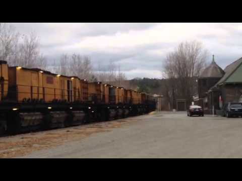 Rail grinder train at Port Henry NY