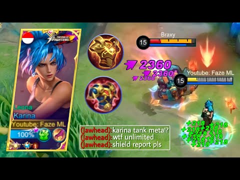WHY KARINA PURE TANK IS BROKEN!? | GLOBAL KARINA BEST BUILD 2022 - MLBB