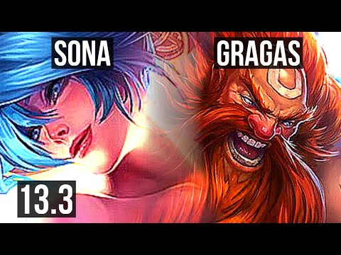SONA & Draven vs GRAGAS & Samira (SUP) | 7/0/19, Godlike, 300+ games | EUW Grandmaster | 13.3