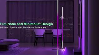 56" RGB LED App-Enabled Remote Floor Lamp (2-Pack)