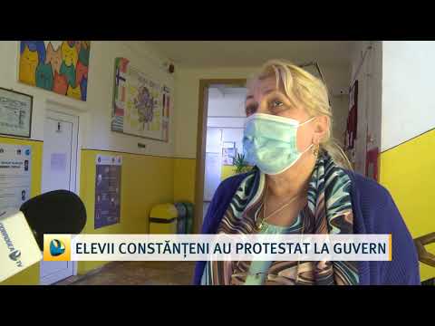 Elevii constănțeni au protestat la Guvern