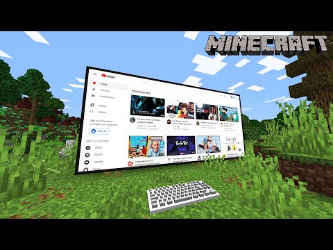 WEB DISPLAY MOD - how to SEE youtube inside minecraft!  - Minecraft mod 1.12.2