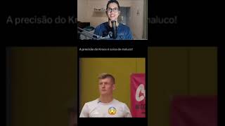 A PRECISÃO DO TONI KROOS É COISA DE MALUCO (REACT) #shorts #tonikroos #futebol