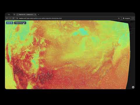 Wind particles on a MapLibre GL JS globe projection