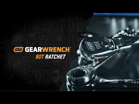 Gearwrench 3 Piece Drive 90-Tooth Dual Material Teardrop Ratchet Set | 81207T